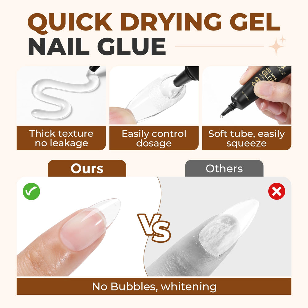 UNA GELLA: pegamento para uñas sin lámpara, retoques instantáneos