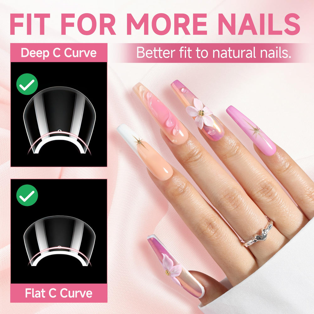 UNA GELLA punta coffin XXL ligera y flexible para moldear con facilidad