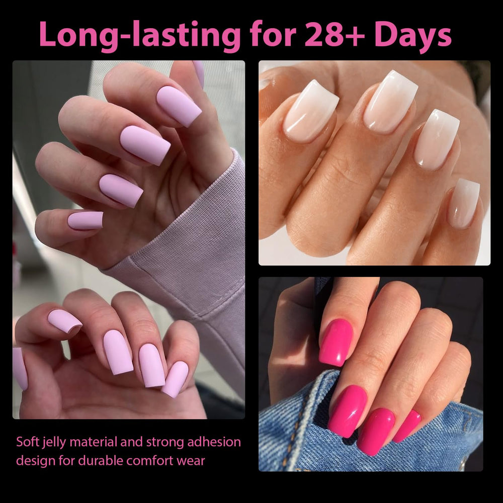 UNA GELLA puntas de uñas en 12 tallas para ajuste preciso.