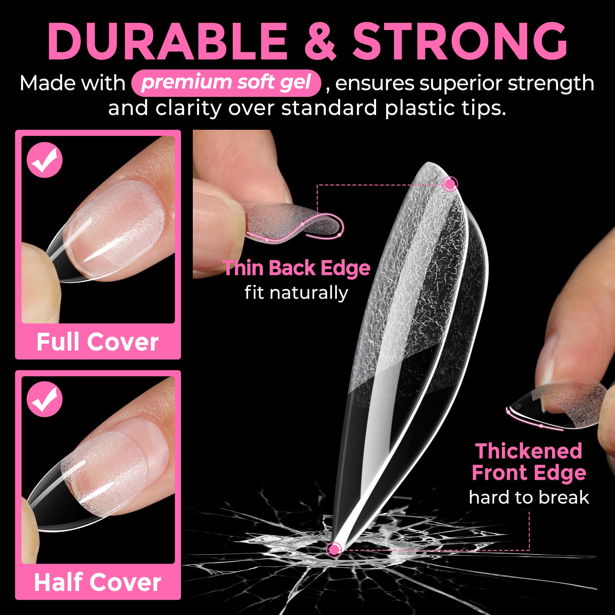 Acabado transparente UNA GELLA para un aspecto natural de uñas