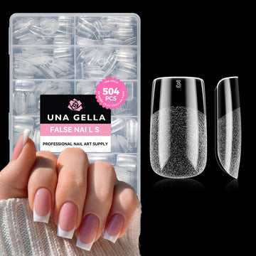UNA GELLA puntas cuadradas para una extensión limpia y natural.