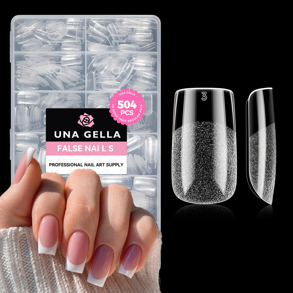 UNA GELLA puntas cuadradas para una extensión limpia y natural.