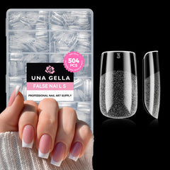 UNA GELLA puntas cuadradas para una extensión limpia y natural.