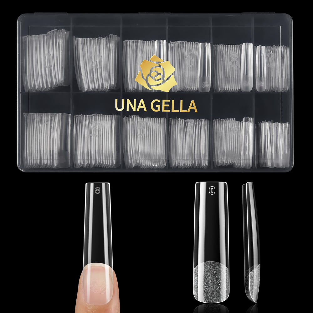 UNA GELLA puntas uñas cuadrado DIY salon, perfecto para uso en casa o en el estudio.