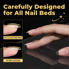 Puntas gel suaves de UNA GELLA, cobertura total para uñas naturales