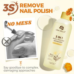 UNA GELLA quitaesmalte aplicación en uñas para remover rápido.