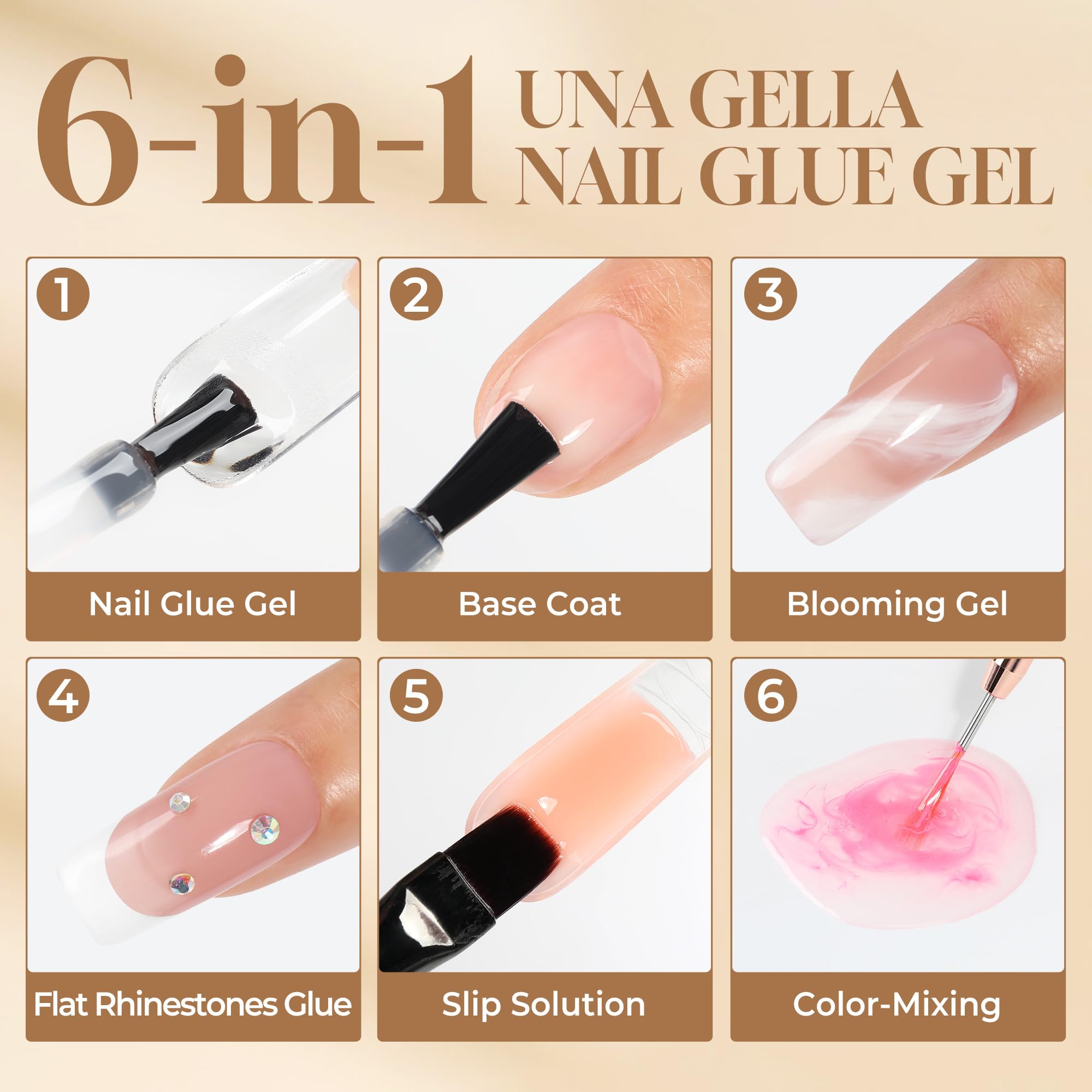 UNA GELLA, solución deslizante, facilita ajuste y manejo del gel.