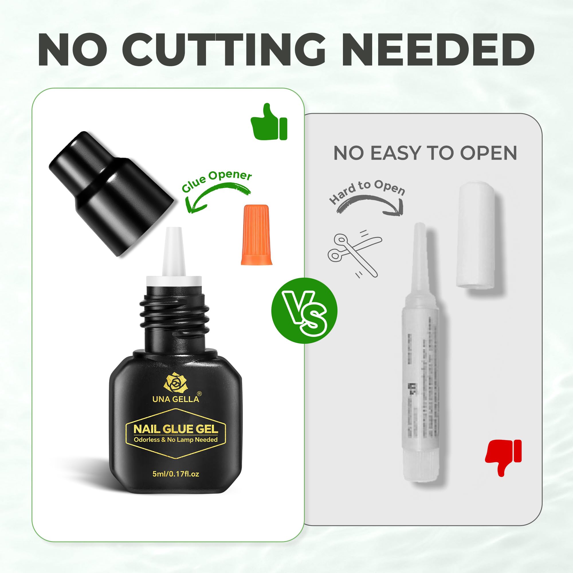 UNA GELLA tamaño de viaje 5 ml, ideal para retoques rápidos.