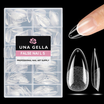 Tip de uñas UNA GELLA con almendra medio mate para colorear con facilidad.