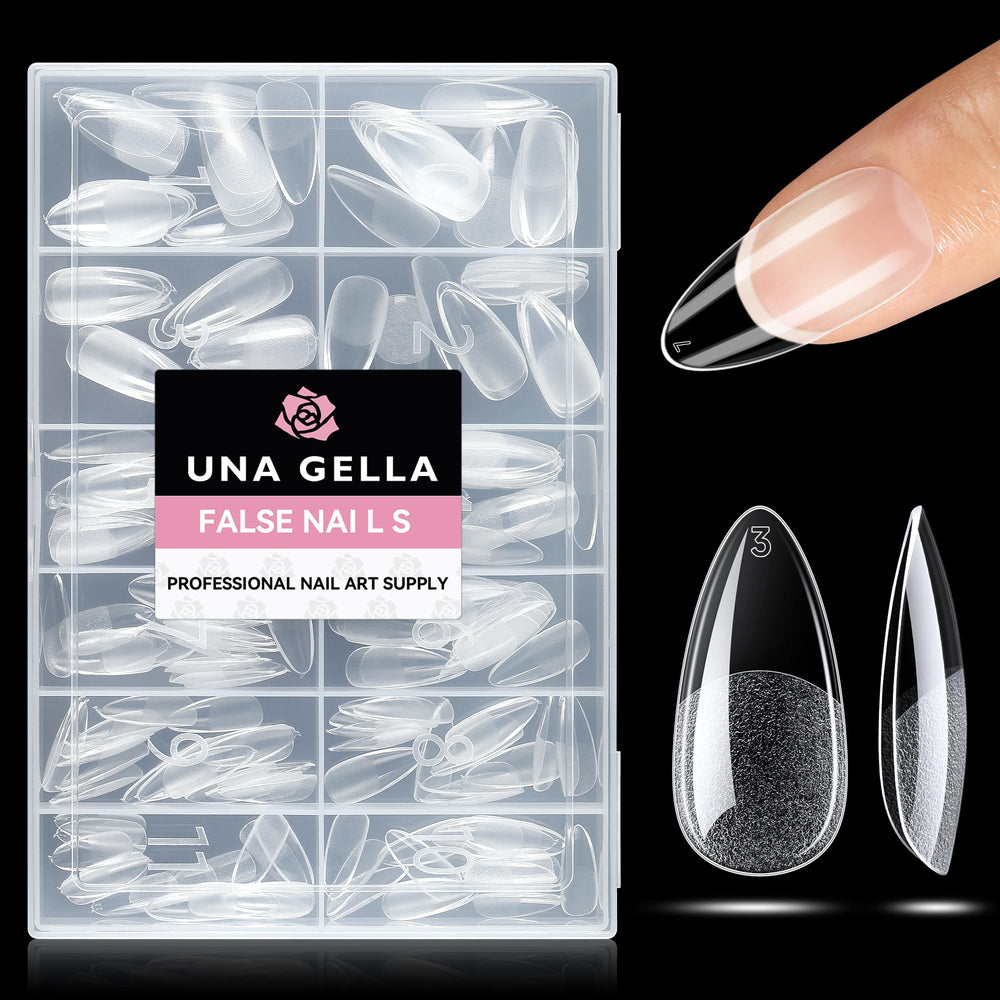 UNA GELLA: extensiones en almendra con 216 piezas para extensión natural