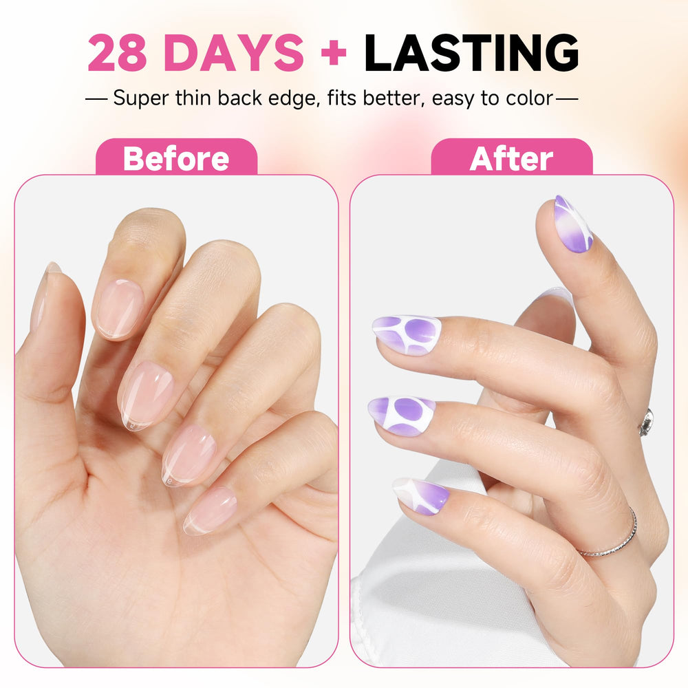 UNA GELLA tips almendra diseño profesional facilita arte con gel y polvo.