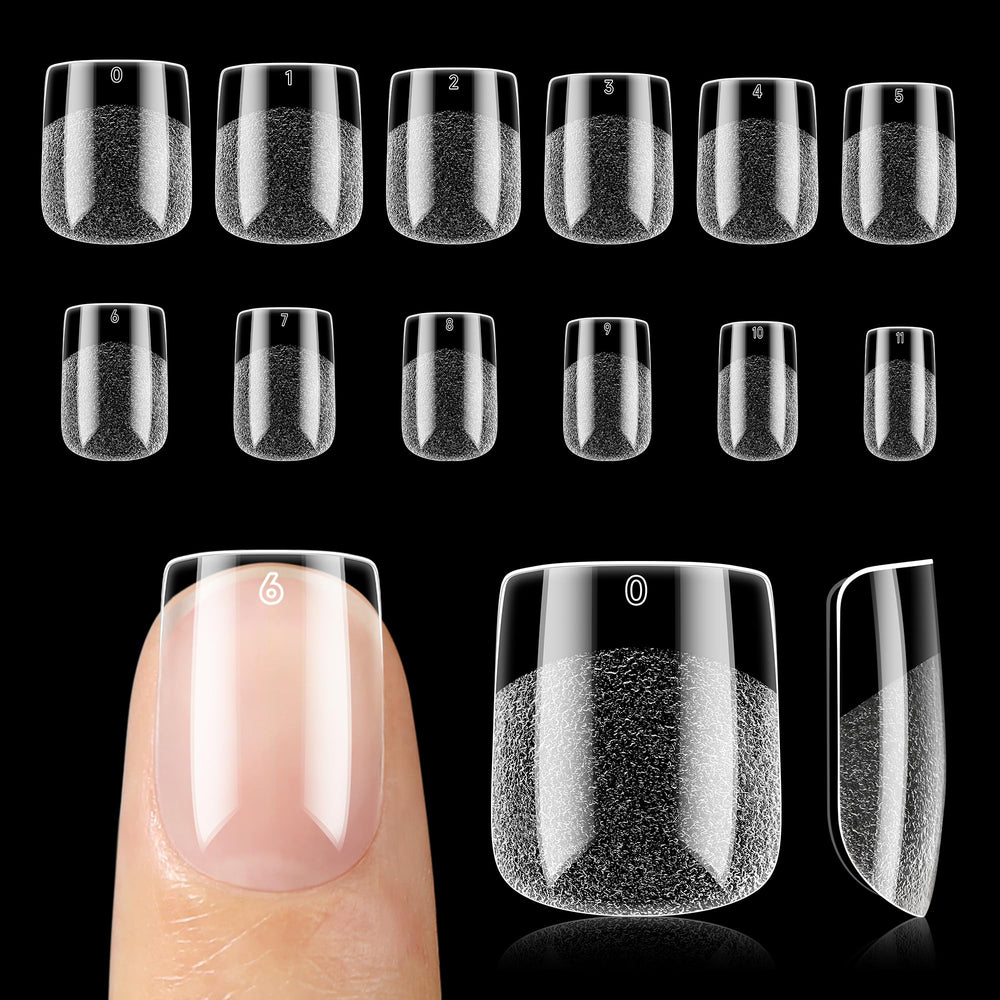 UNA GELLA tips-cuadrados-mate-interno para mejor adherencia y acabado uniforme.