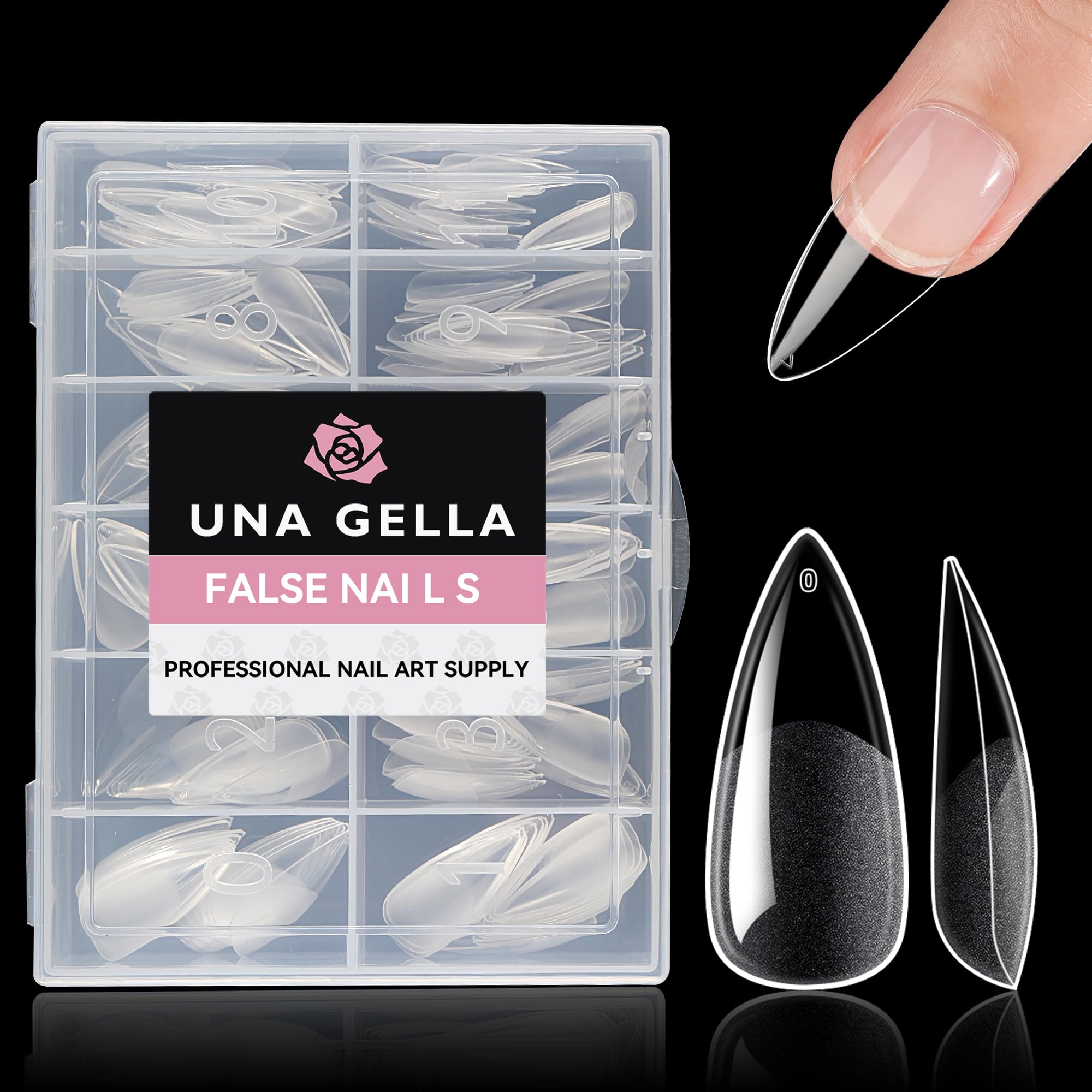 UNA GELLA tips flexibles y sin arrugas para un look natural.