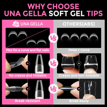 UNA GELLA tips uso DIY salón recomendado para uñas completas.