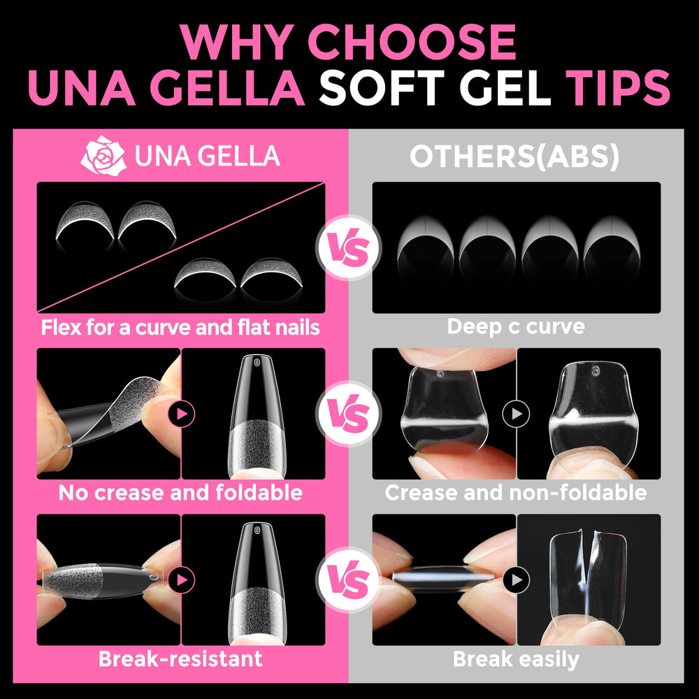 UNA GELLA tips uso DIY salón recomendado para uñas completas.