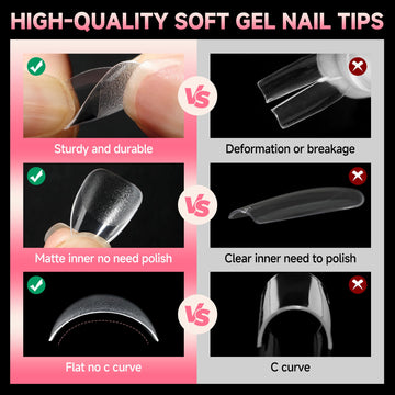 UNA GELLA uñas almendra para extensiones en casa con acabado claro.