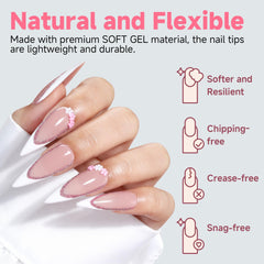 UNA GELLA: uñas estileto gel interior mate para mayor adherencia