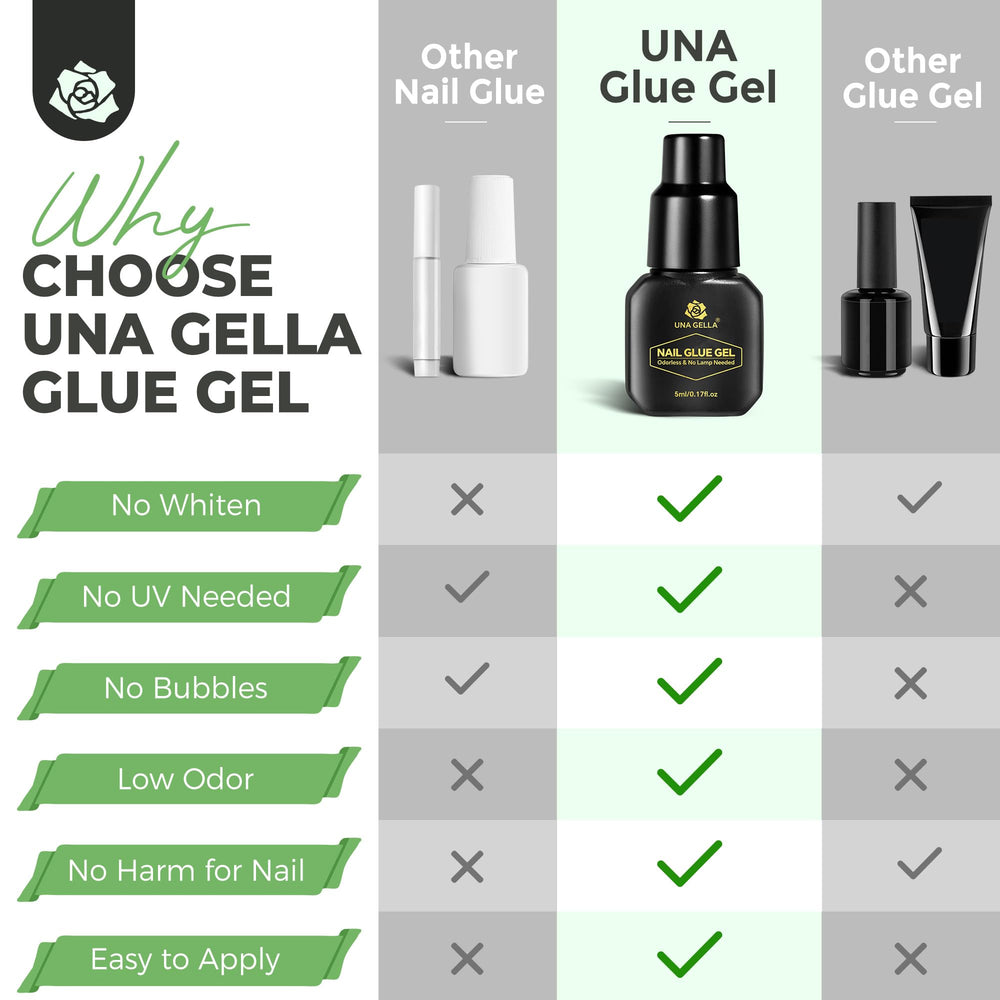 UNA GELLA ideal para uso doméstico en uñas prensadas.