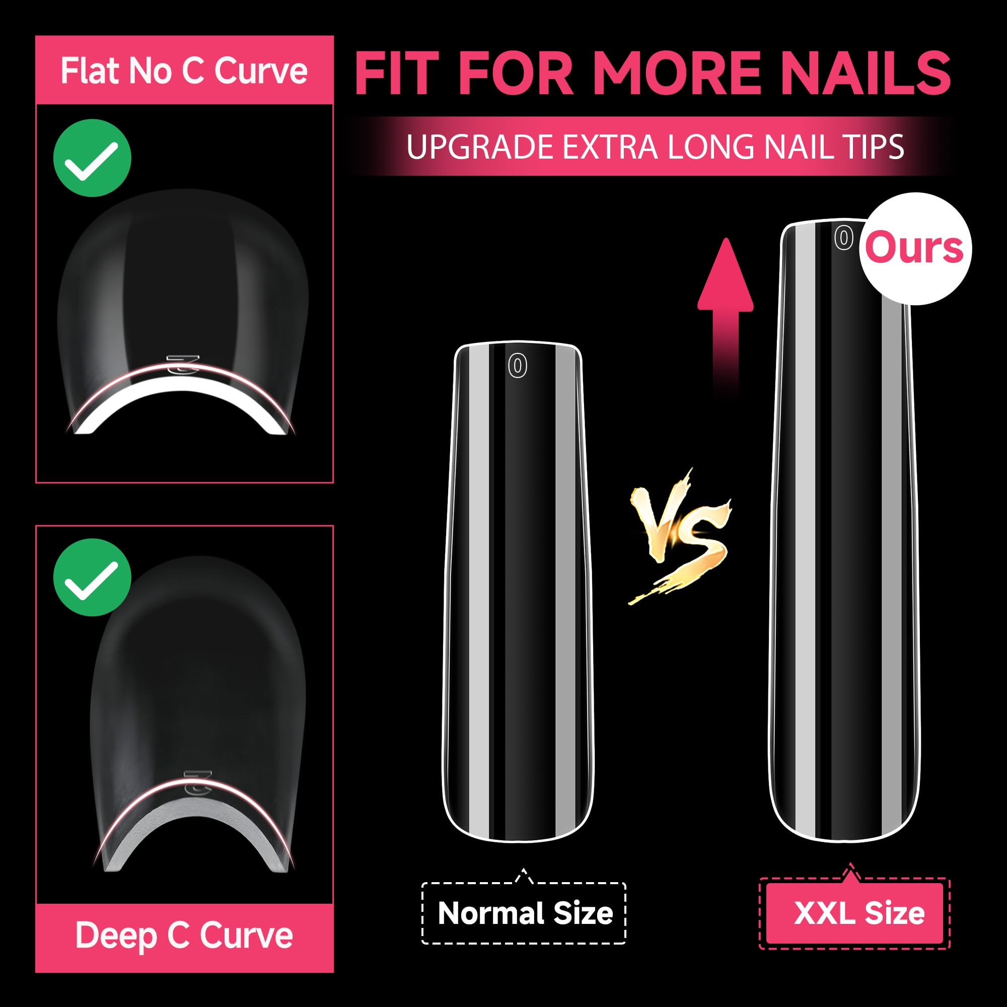Puntas duraderas para uñas postizas con UNA GELLA XXL.