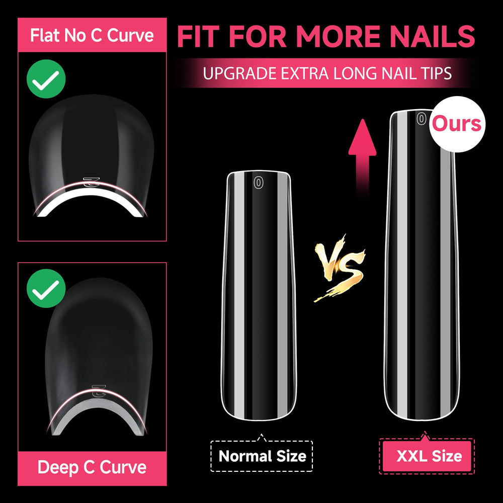 Puntas duraderas para uñas postizas con UNA GELLA XXL.