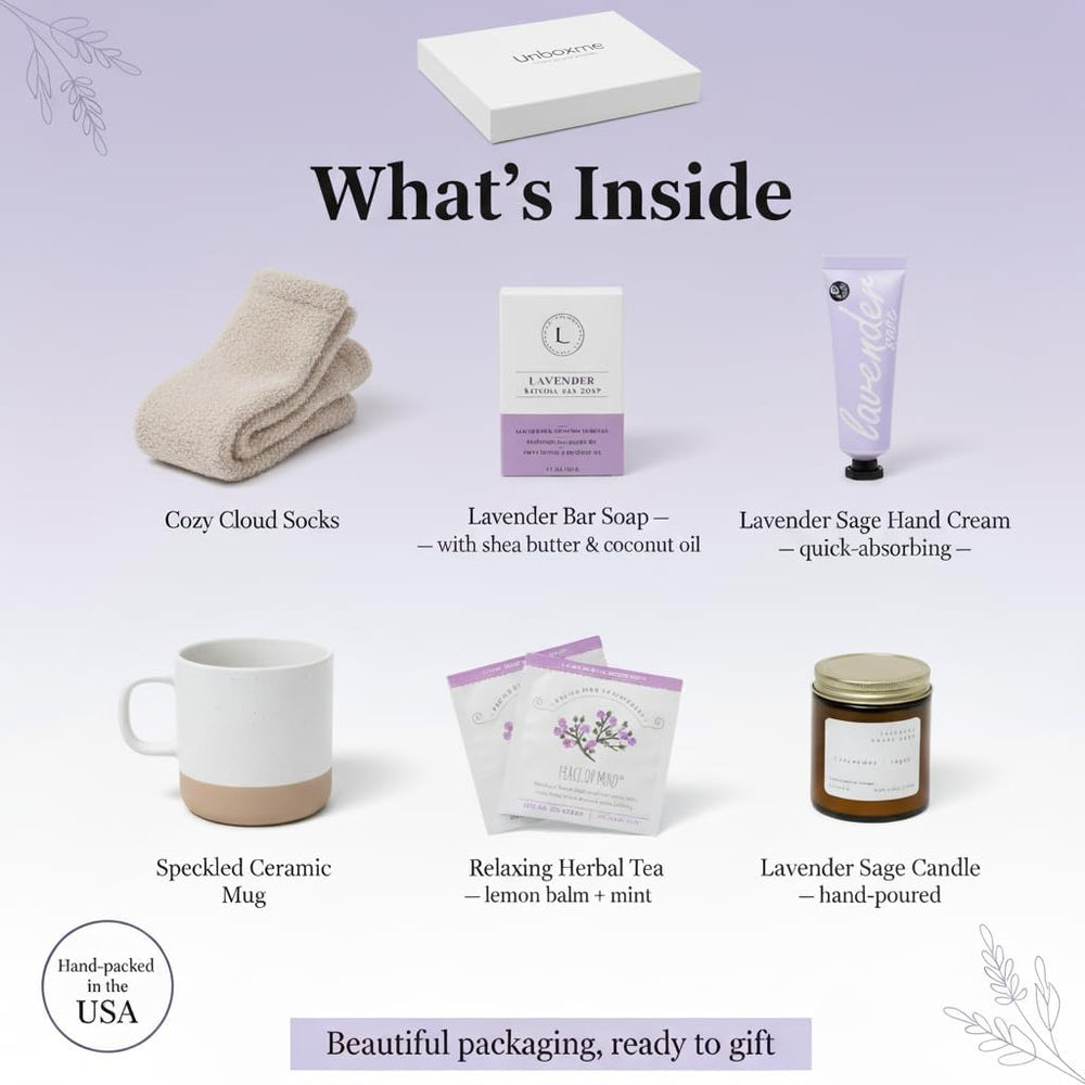 Crema de manos lavanda y salvia de Unboxme: cuidado suave para la piel.