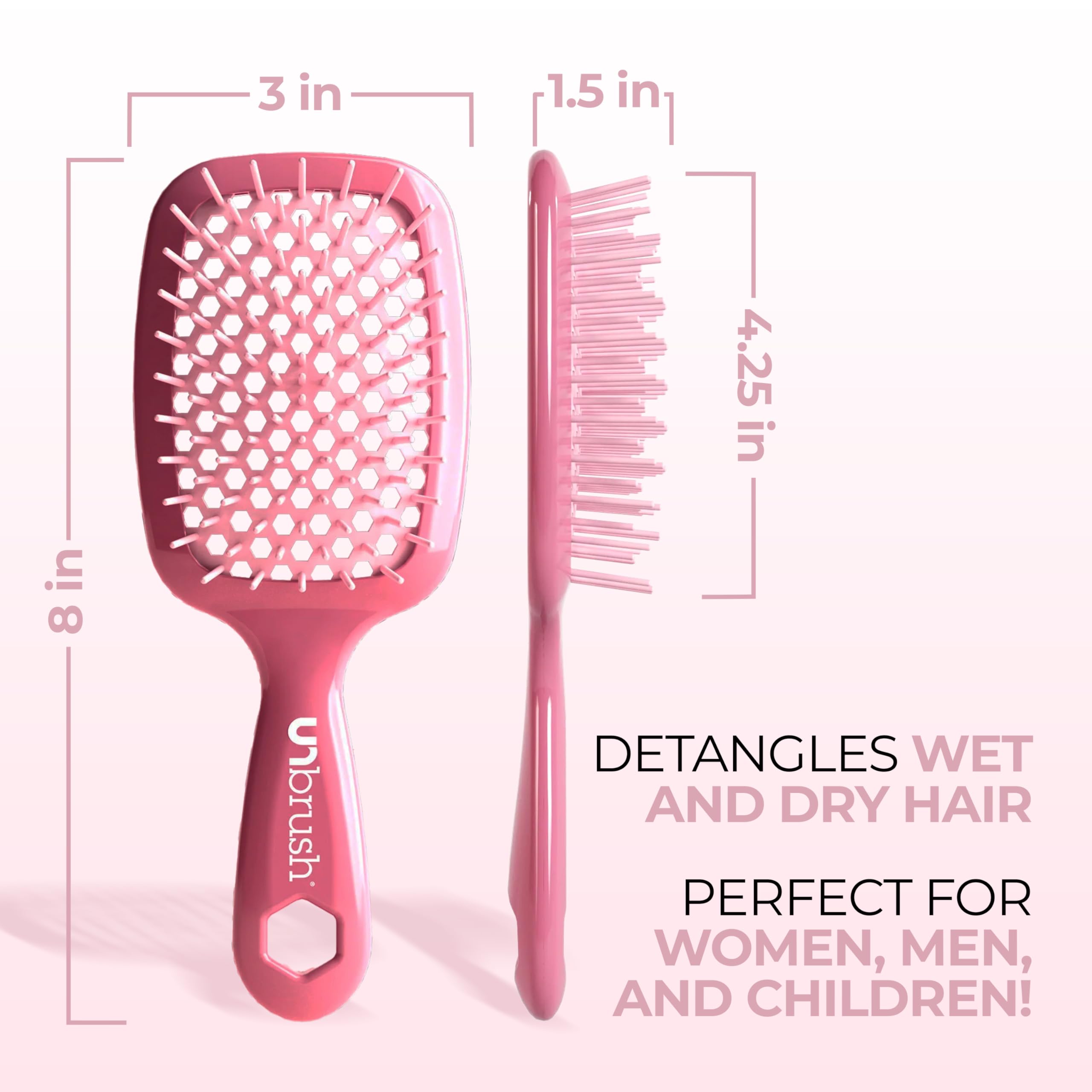 FHI Heat UNbrush funciona en cabello húmedo o seco con suavidad