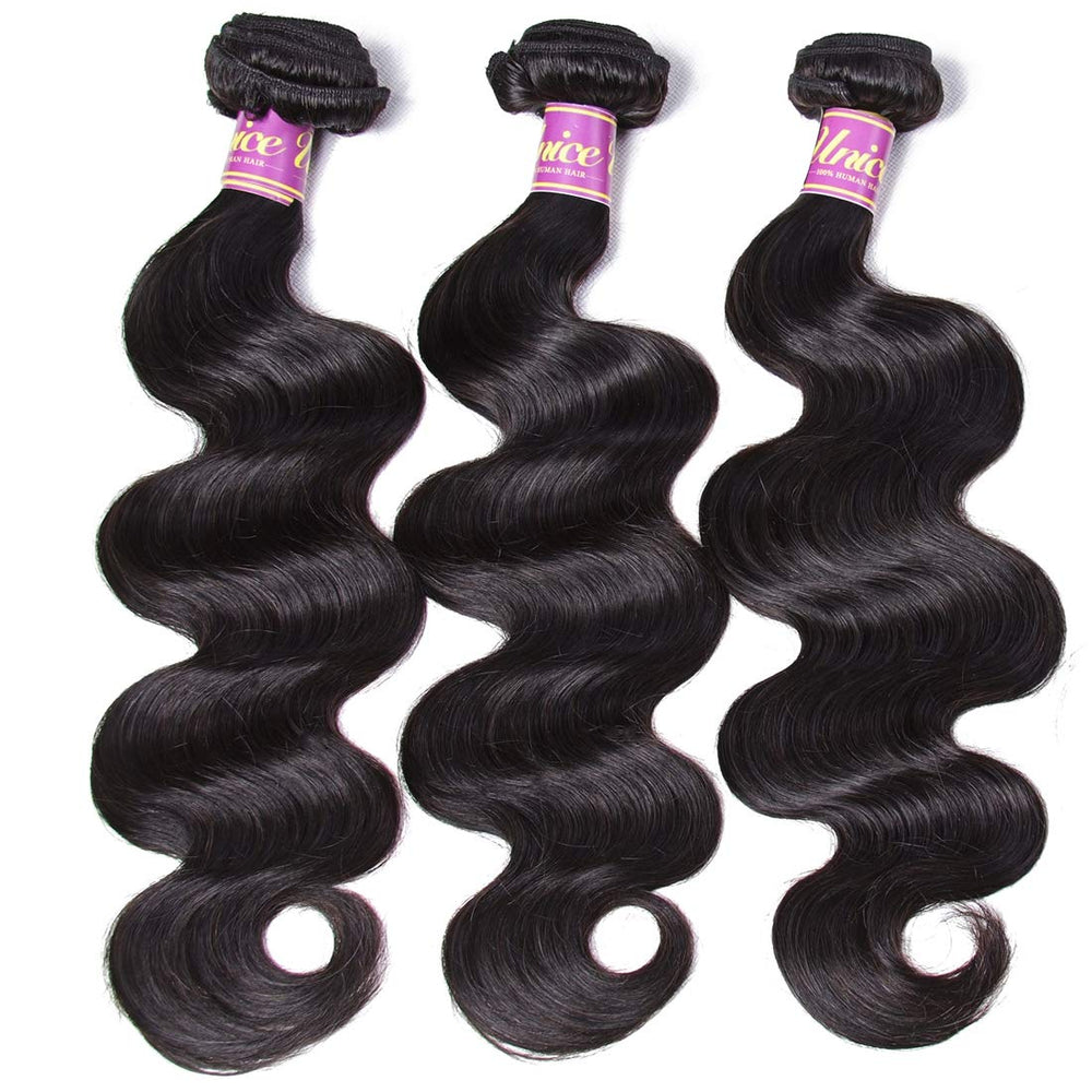 unice cabello negro natural brasileño con onda para peinados versátiles
