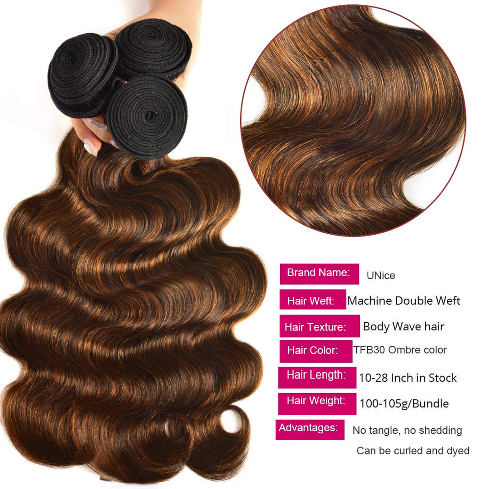 UNICE lotes de cabello de 100 g con costura doble para mayor durabilidad.