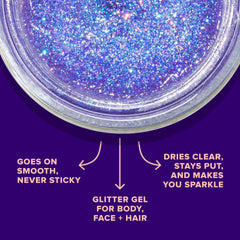 UNICORN SNOT brillo hologografico para ojos, seguro en la zona facial.
