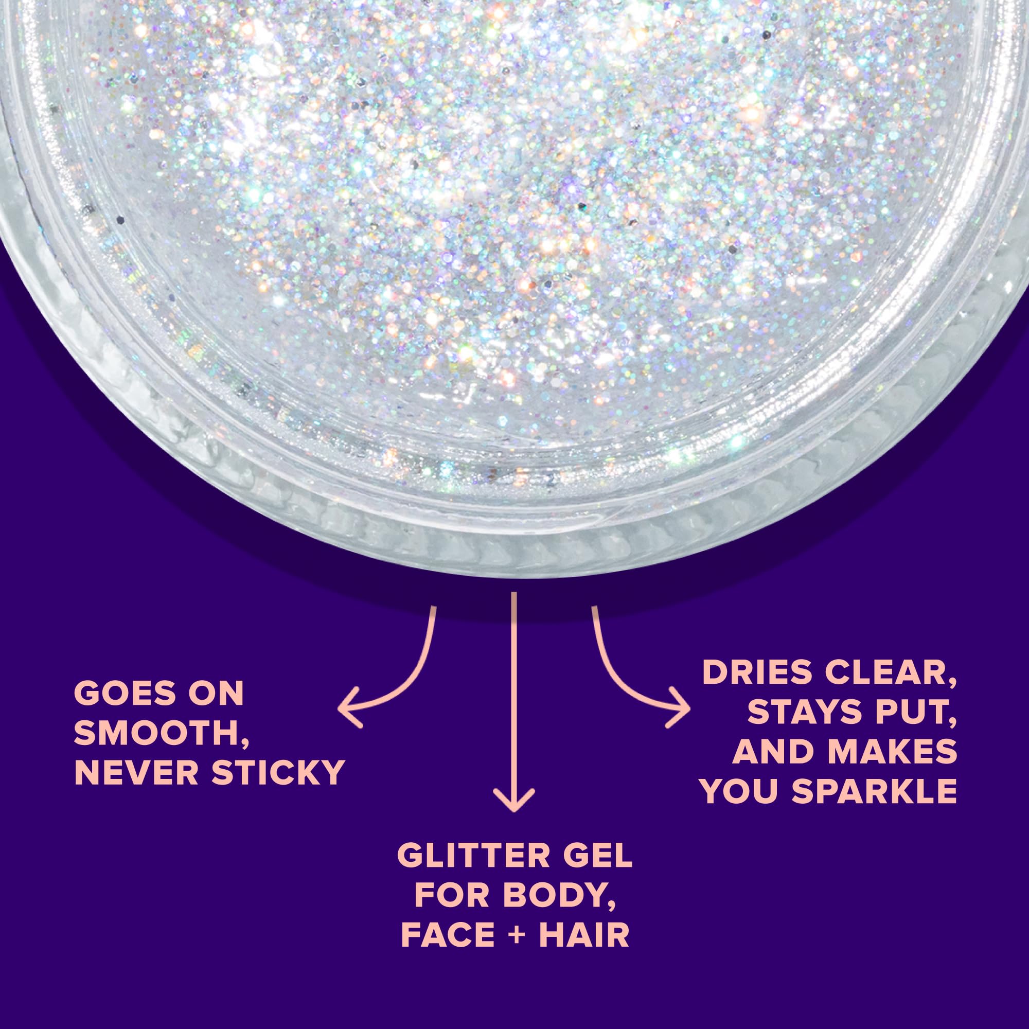 UNICORN SNOT gel purpurina hologografico en mejillas, realce rapido