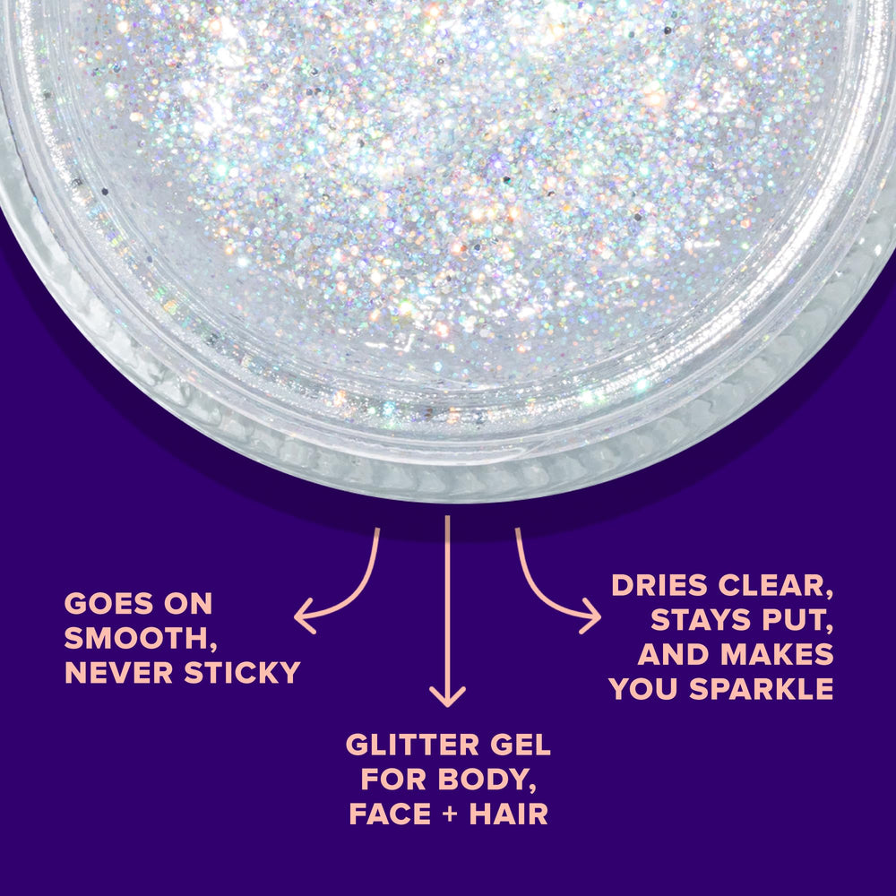 UNICORN SNOT gel purpurina hologografico en mejillas, realce rapido