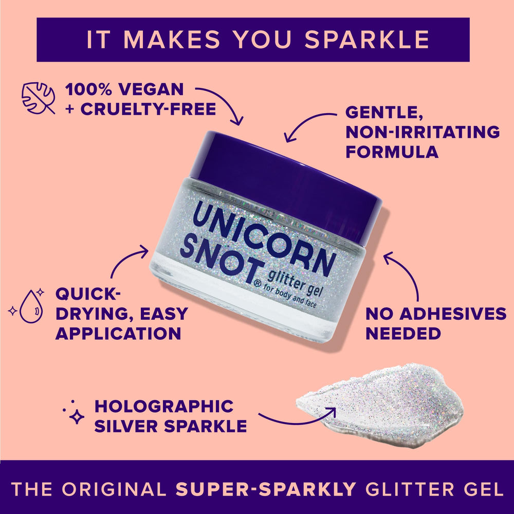 UNICORN SNOT gel purpurina hologografico para los ojos, brillo seguro