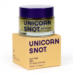 Unicorn Snot Glitter Gel holográfico dorado para la cara, brillo duradero.