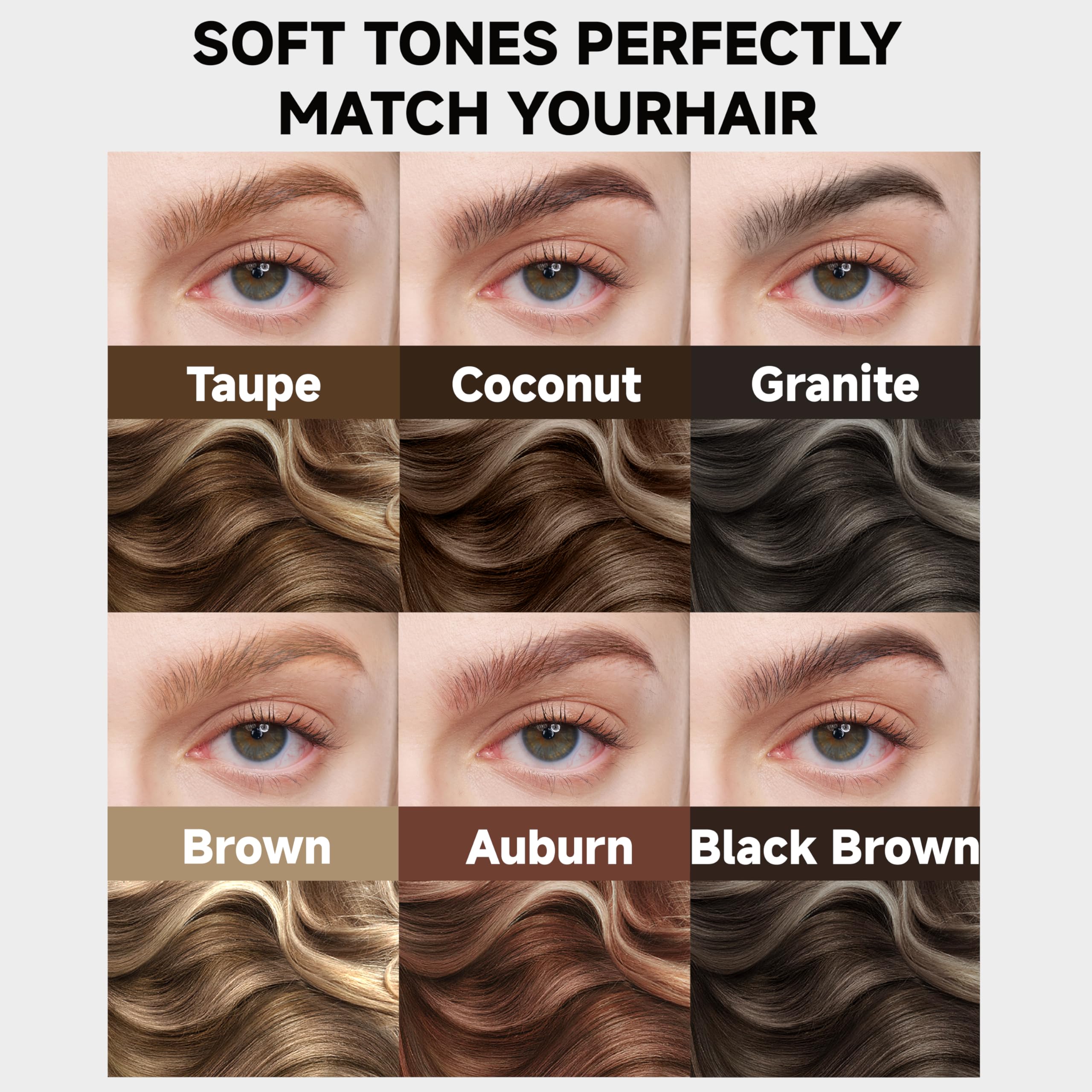 Unicos cejas tonos naturales para combinar con tu cabello.