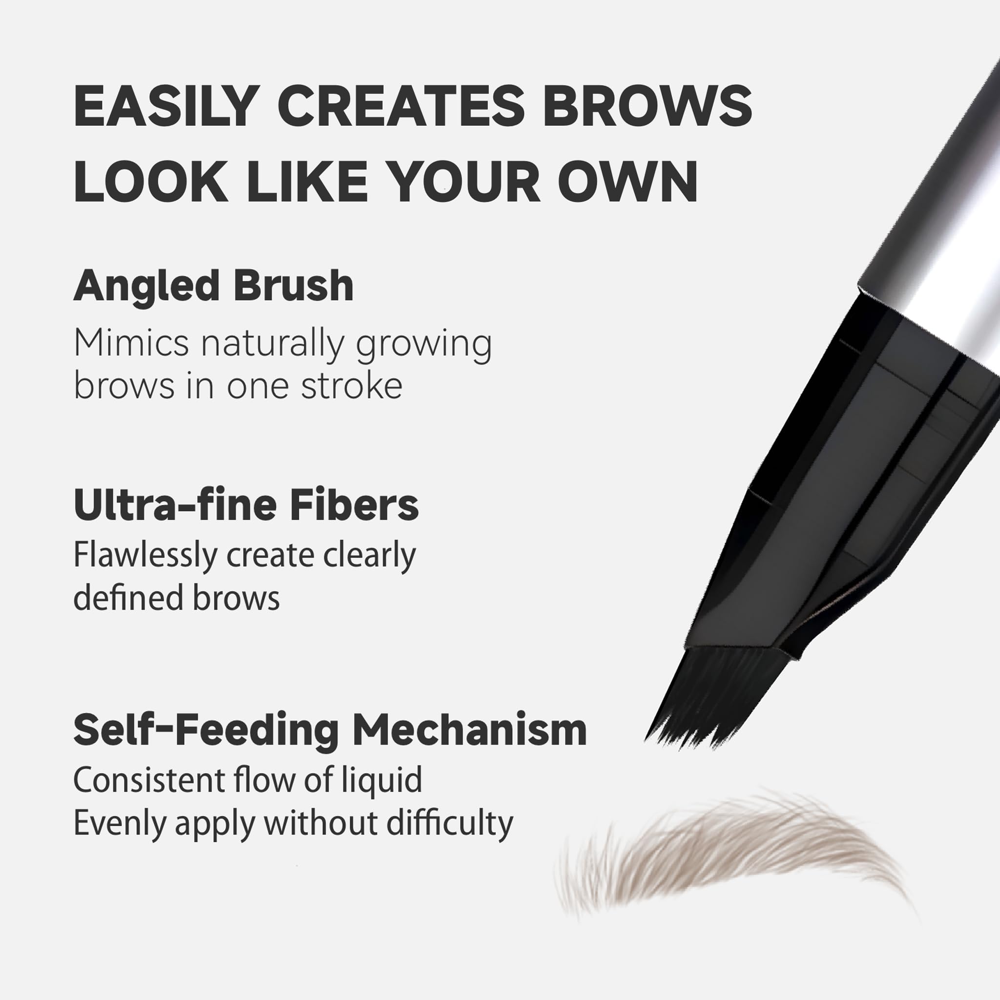 Unicos lápiz cejas aplicación suave y constante.