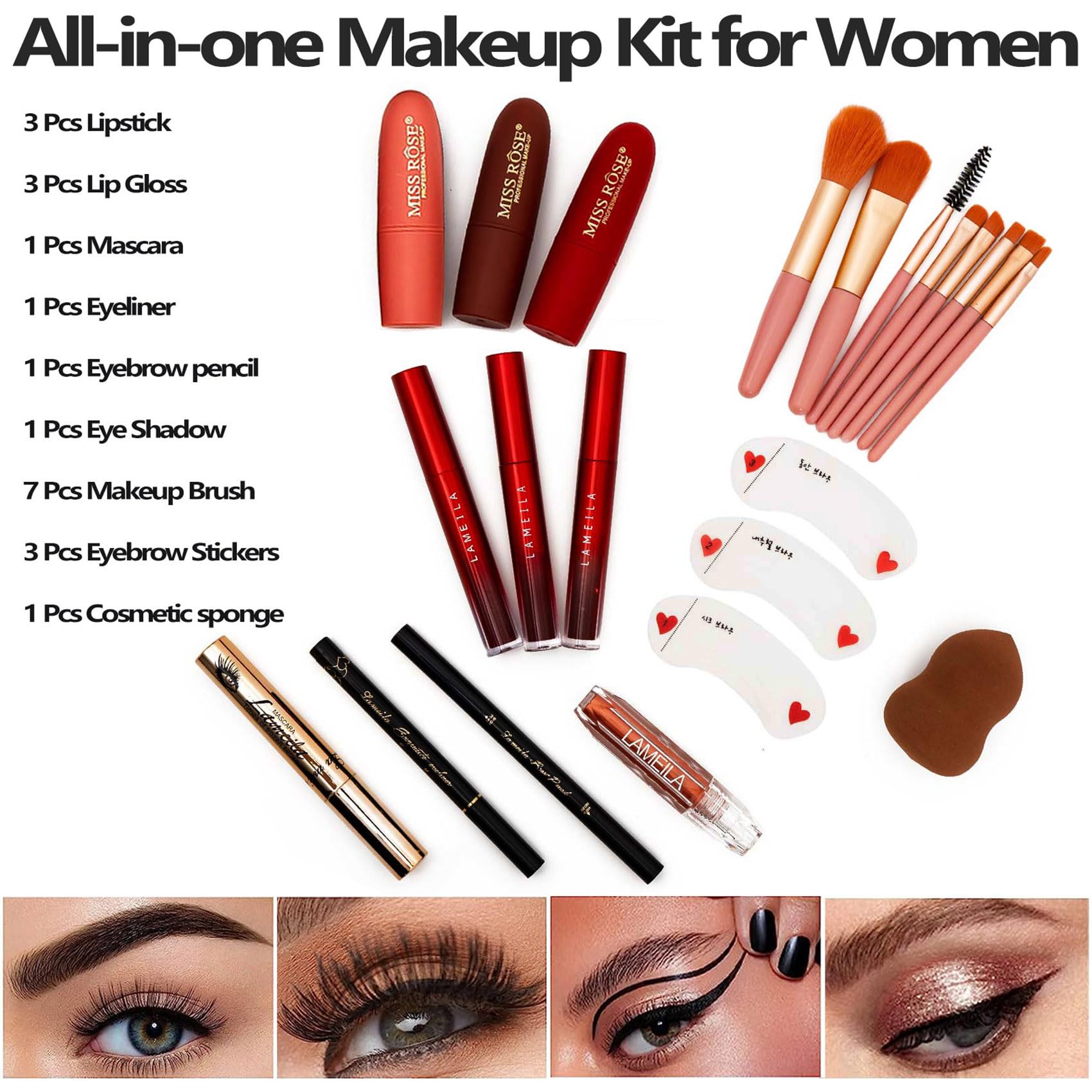 UNIFULL 132 Color Kit: paleta completa de sombras y tonos para looks variados