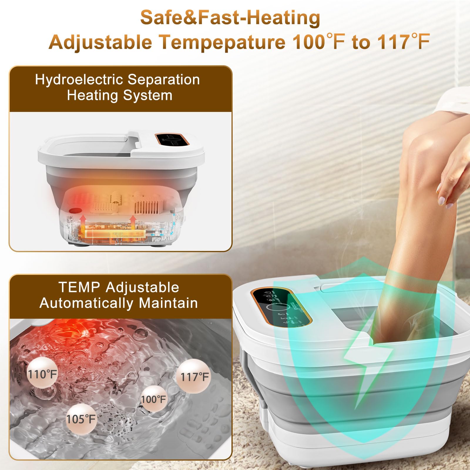UNIFULL spa-pie-burbujas-calor: burbujas y calor para revitalizar la experiencia.