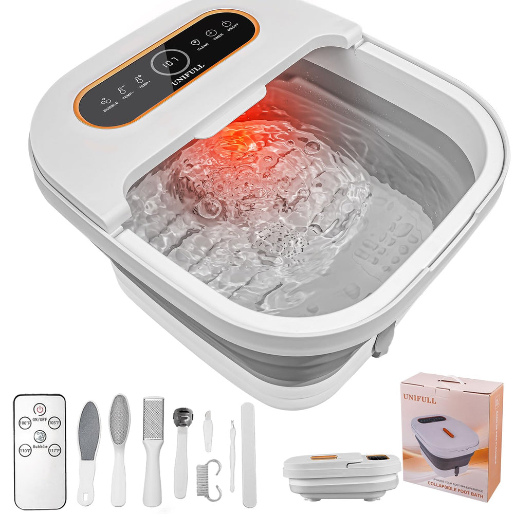 UNIFULL spa-pie-plegable-calor: calor suave para pies cansados tras un día.