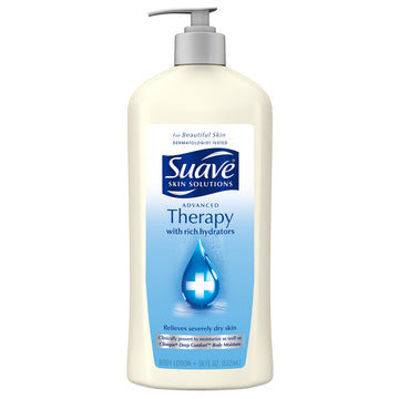 Unilever Suave Skin Solutions Advanced Therapy, botella de 18 oz para hidratación diaria.