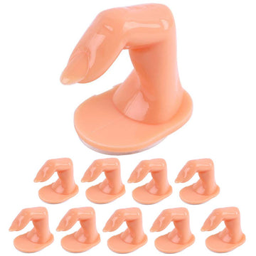 Dedo de práctica UNIQUE2U para arte de uñas; conjunto de 10 piezas para practicar diseños.