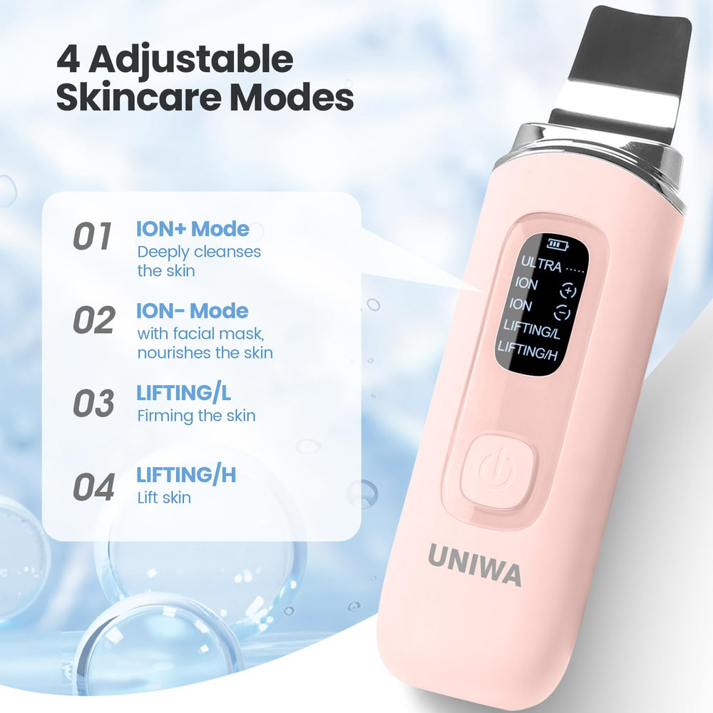 UNIWA Skin Scrubber cuatro modos para cuidado facial.
