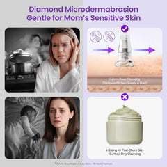 UNOISETION Diamond Microdermabrasion, kit todo en uno con cabezales de diamante para piel suave