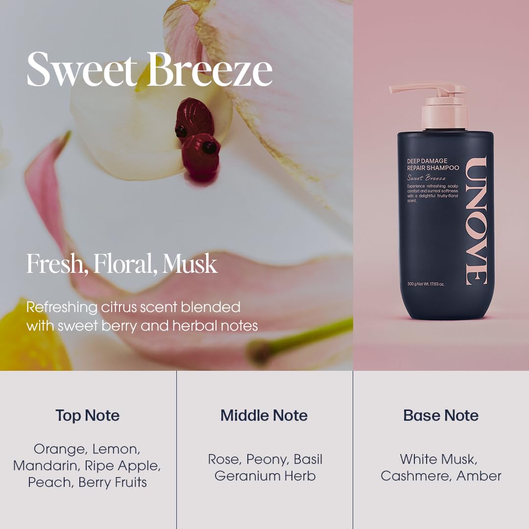 UNOVE shampooing réparateur, texture soyeuse et légère pour une coiffure naturelle.