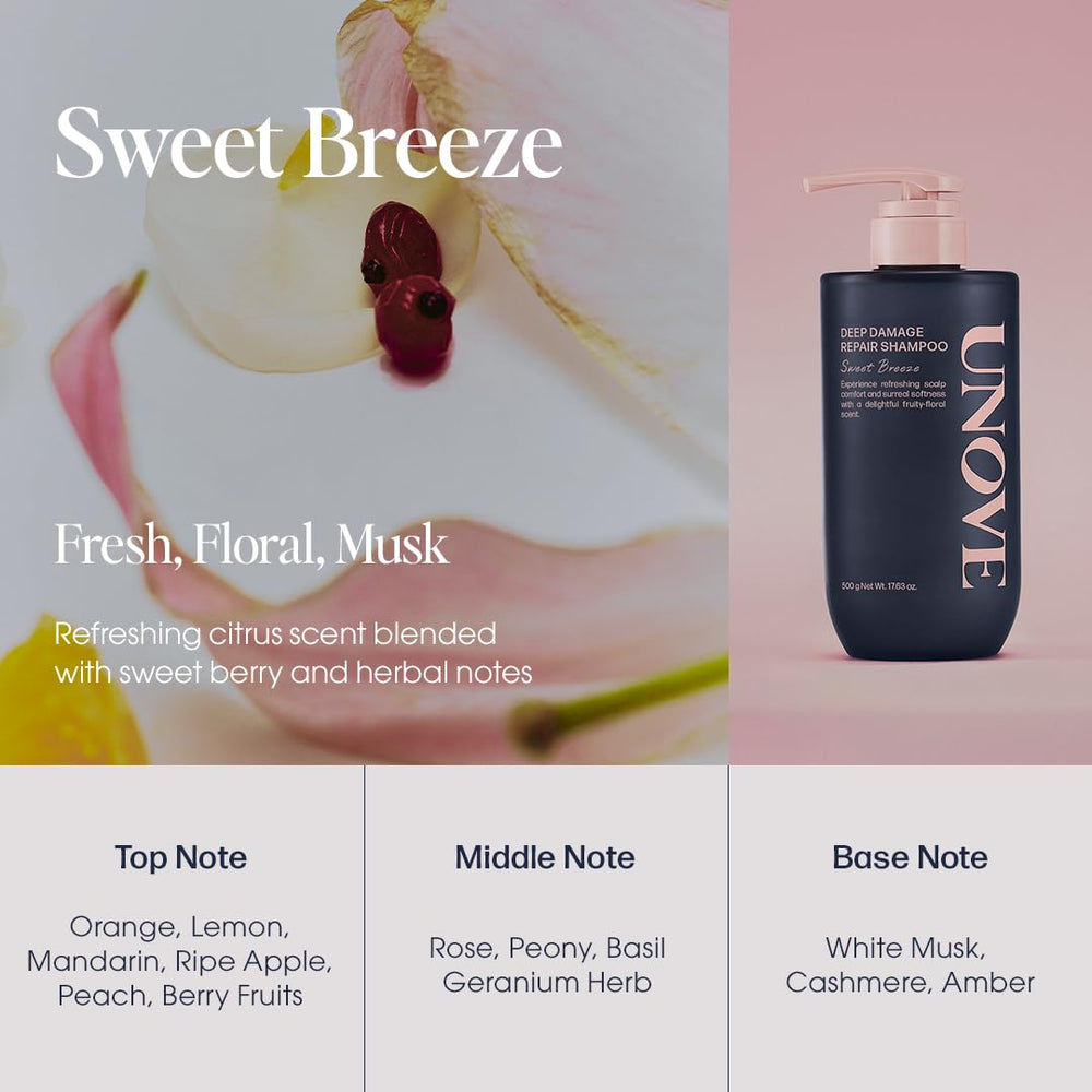 UNOVE shampooing réparateur, texture soyeuse et légère pour une coiffure naturelle.