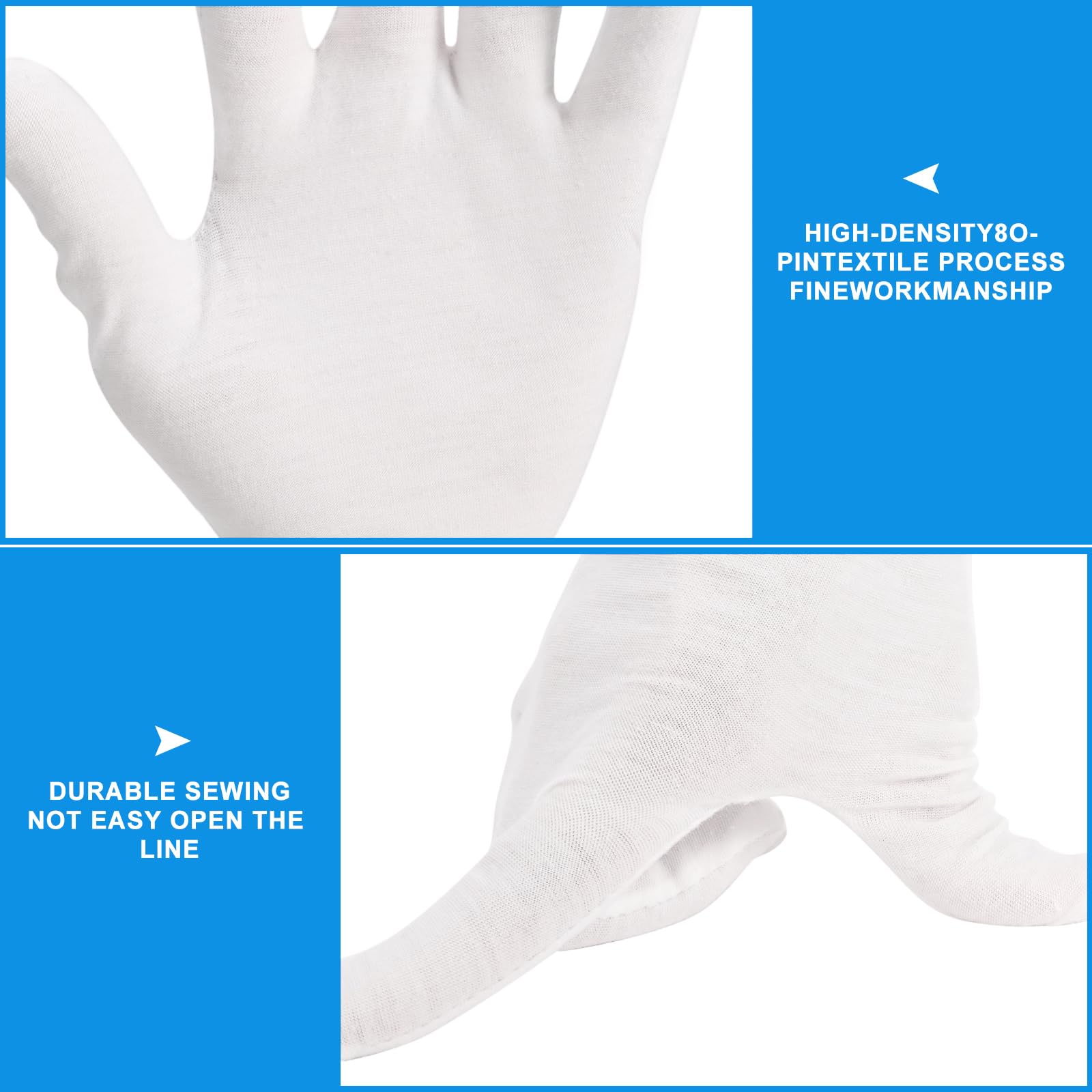 Guantes Untrytb de algodón lavables, cuidado diario sencillo.