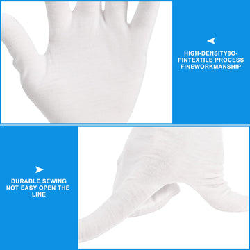 Guantes Untrytb de algodón lavables, cuidado diario sencillo.