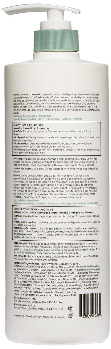 LAVADO sin sulfatos con Unwash Bio-Limpiador-Acondicionador