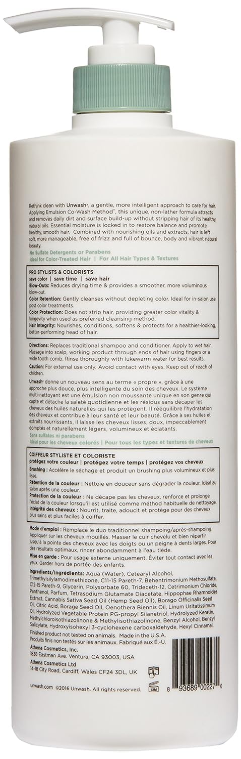 LAVADO sin sulfatos con Unwash Bio-Limpiador-Acondicionador