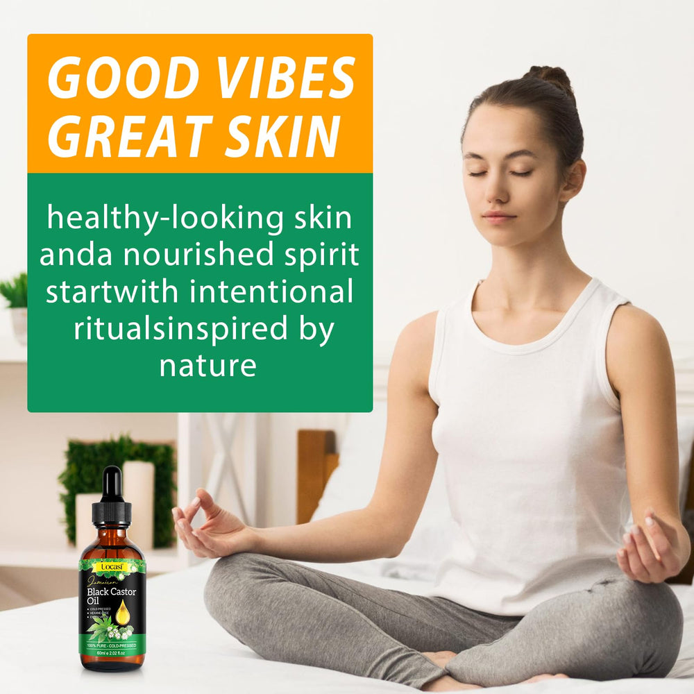 Uocasi Aceite de Ricino Negro Jamaicano, masaje muscular para aliviar tensiones ocasionales.