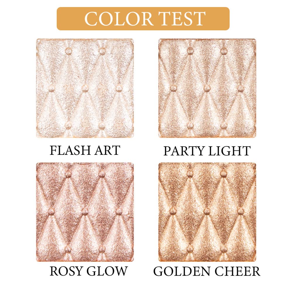 Paleta UOCK pomulos brillantes para un acabado iluminador natural.